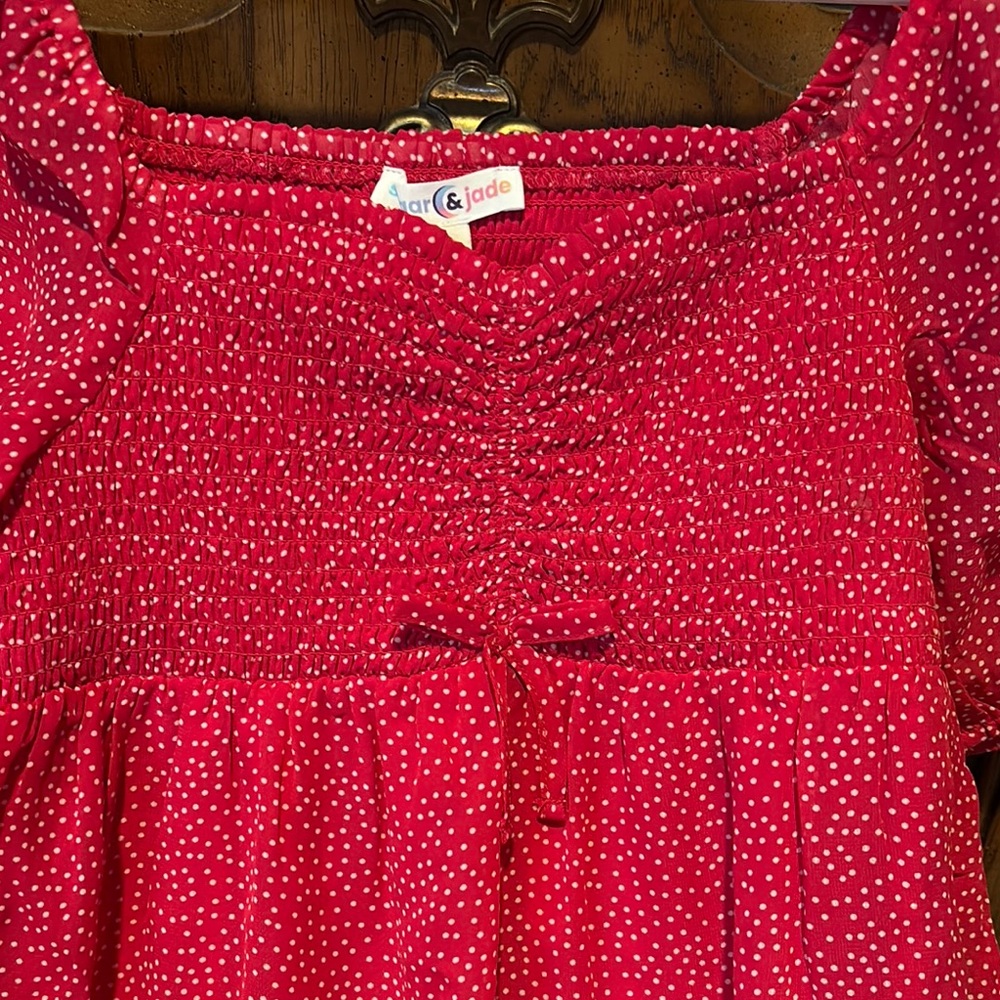 Red Polka Dot Kids Dress by Cat & Jack - Picture 2 of 4